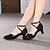 cheap Ballroom Shoes &amp; Modern Dance Shoes-Women&#039;s Modern Shoes Heel Buckle Hollow-out Customized Heel Black and Sliver Buckle / Indoor / Performance / Practice / Professional