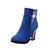 cheap Women&#039;s Boots-Women&#039;s Chunky Heel Zipper Leatherette 10.16-15.24 cm / Booties / Ankle Boots Fall / Winter Black / Coral / Blue