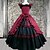 baratos Roupas de fantasias do Mundo Antigo &amp; Vintage-Maria Antonietta vestido de férias Vestido de formatura Japanês Fantasias de Cosplay Vermelho