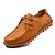 baratos Sapatos Oxford para Homem-MasculinoConforto-Rasteiro-Preto Azul Amarelo-Couro-Escritório &amp; Trabalho Casual
