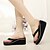 baratos Chinelos de mulher-Mulheres Sapatos PVC Verão Sem Salto para Ao ar livre Branco Preto