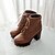 cheap Women&#039;s Boots-Women&#039;s Shoes Chunky Heel Fashion Boots / Round Toe Boots Dress / Casual Black / Blue / Brown / Beige