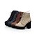 cheap Women&#039;s Boots-Women&#039;s Shoes Chunky Heel Fashion Boots / Round Toe Boots Dress / Casual Black / Blue / Brown / Beige