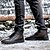 cheap Men&#039;s Boots-Men&#039;s Spring / Fall / Winter Flat Heel Casual Lace-up Leather 5.08-10.16 cm / Mid-Calf Boots Black / Brown