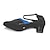 abordables Chaussures de Swing-Femme Chaussures de balançoire Intérieur Utilisation Entraînement Sandale Talon Personnalisé Boucle Blanc Bleu
