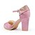 cheap Women&#039;s Heels-Women&#039;s Shoes Leatherette Spring / Summer / Fall Ankle Strap Chunky Heel Beading / Buckle Black / Red / Pink / Wedding / Party &amp; Evening / Dress / Party &amp; Evening