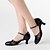 cheap Ballroom Shoes &amp; Modern Dance Shoes-Women&#039;s Modern Shoes / Ballroom Shoes Faux Leather Heel Flared Heel Non Customizable Dance Shoes Black