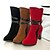 abordables Bottes Femme-Femme Chaussures Similicuir Automne / Hiver Bottes à la Mode Bottes Marche Talon Bottier Fermeture Noir / Marron / Rouge