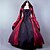 cheap Historical &amp; Vintage Costumes-Queen Victoria Gothic Lolita Victorian Dress Women&#039;s Girls&#039; Satin Cotton Party Prom Japanese Cosplay Costumes Plus Size Customized Red Ball Gown Patchwork Poet Sleeve Long Sleeve Long Length