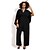 cheap Women&#039;s Jumpsuits &amp; Rompers-Women&#039;s Solid White/Black Plus Size Jumpsuit , Sexy/Casual V-Neck Short Sleeve