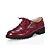 cheap Women&#039;s Oxfords-Women&#039;s Spring / Summer / Fall Low Heel Comfort Casual Dress Lace-up Leatherette Black / Red / Brown