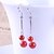 cheap Earrings-Earring Drop Earrings Jewelry Women Silver Plated 2pcs Black / Red