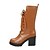 cheap Women&#039;s Boots-Women&#039;s Block Heel Boots Chunky Heel Lace-up Leatherette 20.32-25.4 cm / Mid-Calf Boots Fall / Winter Black / Brown