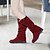 cheap Women&#039;s Boots-Women&#039;s Shoes Suede Fall / Winter Wedge Heel 25.4-30.48 cm / &gt;50.8 cm / Mid-Calf Boots Black / Brown / Red