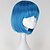 abordables Perruques Halloween-Cosplay Cosplay Perruques de Cosplay Femme 12 pouce Fibre résistante à la chaleur Bleu Manga