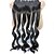 cheap Clip in Extensions-24 Inch Long Dark Brown Curly 5 Clips In Fake Hair Extensions Heat Resistant Synthetic