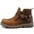 cheap Men&#039;s Boots-Men&#039;s Shoes Leather Spring / Summer / Fall Comfort Boots 20.32-25.4 cm / Booties / Ankle Boots Brown / Party &amp; Evening