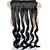 cheap Clip in Extensions-24 Inch Long Dark Brown Curly 5 Clips In Fake Hair Extensions Heat Resistant Synthetic