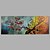 abordables Peintures à l&#039;Huile Meilleurs Artistes-Peint à la main Abstrait / A fleurs/BotaniqueModern Trois Panneaux Toile Peinture à l&#039;huile Hang-peint For Décoration d&#039;intérieur