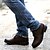 Χαμηλού Κόστους Ανδρικές Μπότες-Ανδρικά Άνοιξη / Καλοκαίρι / Φθινόπωρο Χαμηλό τακούνι Causal Κορδόνια Δέρμα 5.08-10.16 cm / Μπότες στη Μέση της Γάμπας Μαύρο / Καφέ / Χειμώνας
