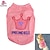 cheap Dog Clothes-Cat Dog Shirt Puppy Clothes Tiaras &amp; Crowns Letter &amp; Number Cosplay Wedding Dog Clothes Puppy Clothes Dog Outfits Pink Costume  Dog  Dog Shirts for Dogs