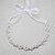 abordables Colliers-Cristal Blanc Blanc Blanche Colliers Tendance Bijoux pour Mariage Soirée Occasion spéciale Anniversaire Fiançailles