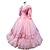 baratos Vestidos Lolita-Queen Victoria Gótica Lolita Rococó Barroco Vestidos Mulheres Para Meninas Renda Cetim Japanês Fantasias de Cosplay Tamanhos Grandes Personalizado Rosa claro De Baile Sólido Poeta Manga Longa