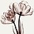 baratos Impressões de Pinturas-Botânico Impressão em tela 3 Painéis Pronto para pendurar , Quadrada