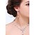 billige Smykkesæt-kvinder sølv rhinestone cubic zirconia legering smykker sæt elegant stil
