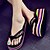 abordables Claquettes et tongs femme-Femme Chaussures PVC Eté Talon Plat Noir / Fuchsia / Marron