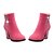 cheap Women&#039;s Boots-Women&#039;s Chunky Heel Zipper Leatherette 10.16-15.24 cm / Booties / Ankle Boots Fall / Winter Black / Coral / Blue