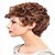 abordables Perruques Synthétiques-Perruque Synthétique Bouclé Bouclé Perruque Court Marron Cheveux Synthétiques Femme Marron