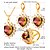 cheap Jewelry Sets-3pcs Jewelry Set For Women&#039;s AAA Cubic Zirconia Party Wedding Daily Crystal Zircon Cubic Zirconia Solitaire Heart Love Gold / Gold Plated / Valentine
