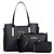 baratos Conjunto de Bolsas-Mulheres Bolsas PU Tote / Bolsa de Ombro 3 Pcs Purse Set para Compras / Casual / Formal Vinho / Branco / Preto / Roxo / Fúcsia / Conjuntos de sacolas