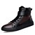 cheap Men&#039;s Boots-Men&#039;s Spring / Fall / Winter Flat Heel Casual Lace-up Leather 5.08-10.16 cm / Mid-Calf Boots Black / Brown