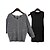 cheap Women&#039;s Sweaters-Women&#039;s Solid Black / Gray Pullover , Casual Long Sleeve
