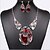 abordables Parure Bijoux-Parure de Bijoux Poire Gros Fantaisie dames Travail Mode Rétro Vintage Européen Des boucles d&#039;oreilles Bijoux Rouge / Argent Pour Mariage Soirée Occasion spéciale Anniversaire Cadeau Mascarade 1 jeu