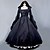 cheap Historical &amp; Vintage Costumes-Maria Antonietta Steampunk® Gothic Lolita Vacation Dress Dress Prom Dress Women&#039;s Girls&#039; Cotton Party Prom Japanese Cosplay Costumes Plus Size Customized Black Ball Gown Vintage Poet Sleeve Long