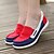 cheap Women&#039;s Slip-Ons &amp; Loafers-Women&#039;s Shoes Canvas Summer / Fall Moccasin Flat Heel Red / Green / Light Blue
