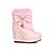 cheap Women&#039;s Boots-Women&#039;s Wedge Heel Bowknot Leatherette 5.08-10.16 cm / Booties / Ankle Boots Fall / Winter Almond / White / Pink