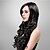 cheap Synthetic Trendy Wigs-Synthetic Wig Wavy Wavy Wig Long Black Synthetic Hair Women&#039;s Black