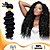 abordables Extensions cheveux colorés naturels-Tissages de cheveux humains Cheveux Brésiliens Ondulation profonde 3 Pièces tissages de cheveux