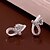 halpa Brincos-Women&#039;s AAA Cubic Zirconia Hollow Out Stud Earrings Hoop Earrings - Zircon, Cubic Zirconia, Silver Plated Flower Fashion Silver For Wedding Party Daily