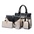 cheap Bag Sets-Women&#039;s Bags PU Leather Tote Card &amp; ID Holder Coin Purse 5 Pieces Purse Set Geometric Bag Sets Wedding Event / Party Casual White Black Blue Gold