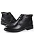 cheap Men&#039;s Boots-Men&#039;s Boots Leather Shoes Combat Boots Casual Leather 5.08-10.16 cm Mid-Calf Boots Black Brown Fall Winter / Lace-up