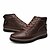 cheap Men&#039;s Boots-Men&#039;s Leather Shoes Leather Spring / Summer / Fall Comfort / Vulcanized Shoes Boots 5.08-10.16 cm / Booties / Ankle Boots Black / Brown / Winter / Lace-up