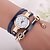 cheap Bracelet Watches-Fashion Casual Long Leather Strap watches Women Popular Jewelry Ethnic Style Surround Wrist Quartz Watch Clock 4 Colors Cool Watches Unique Watches