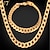 ieftine Seturi de Bijuterii-Brățări cu Lanț &amp; Legături Lănțișoare For Bărbați Pentru femei Petrecere Cadou Zilnic Aur roz Placat cu platină Placat Auriu Curb chain Auriu Argint Roz auriu