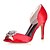 זול נעלי חתונות-נעלי נשים סאטן אביב קיץ סתיו עקבים עקבים עבור מסיבת חתונה&amp;amp; ערב סגול, אדום, שמפניה, שנהב, שנהב