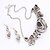 abordables Parure Bijoux-Parure de Bijoux Collier Pendentif Cœur Amour Gros Fantaisie Luxe Travail Simple Rétro Vintage Européen Zirconium Imitation Diamant Des boucles d&#039;oreilles Bijoux Arc-en-ciel / Argent Pour Soirée